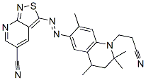 6-[(5-cyanoisothiazolo[3,4-b]pyridin-3-yl)azo]-3,4-dihydro-2,2,4,7-tetramethyl-2H-quinoline-1-propiononitrile,84000-66-8,结构式