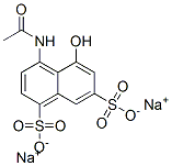 4-acetamido-5-hydroxynaphthalene-1,7-disulphonic acid, sodium salt 结构式