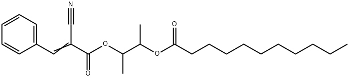 2-((2-Cyano-3-phenyl-1-oxo-2-propenyl)oxy)-1-methylpropyl undecanoate 结构式