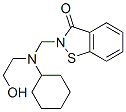 2-[[cyclohexyl(2-hydroxyethyl)amino]methyl]-1,2-benzisothiazol-3(2H)-one 结构式