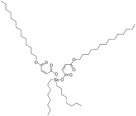 tetradecyl (Z,Z)-6,6-dioctyl-4,8,11-trioxo-5,7,12-trioxa-6-stannahexacosa-2,9-dienoate Struktur