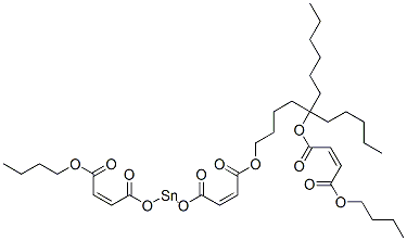 butyl (Z,Z,Z)-6-[(4-butoxy-1,4-dioxobut-2-enyl)oxy]dodec-6-yl-4,8,11-trioxo-5,7,12-trioxa-6-stannahexadeca-2,9-dienoate,84029-81-2,结构式