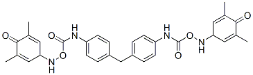 2,6-dimethyl-1,4-benzoquinone 4,4'-[O,O'-[methylenebis(p-phenyleneiminocarbonyl)]dioxime] Structure