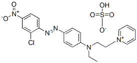 1-[2-[[4-[(2-クロロ-4-ニトロフェニル)アゾ]フェニル](エチル)アミノ]エチル]ピリジニウム・水素スルファート 化学構造式