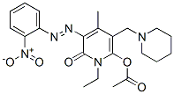1-ethyl-6-hydroxy-4-methyl-3-[(o-nitrophenyl)azo]-5-(piperidinomethyl)pyridin-2(1H)-one monoacetate,84041-76-9,结构式