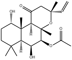 7BETA-ACETOXY-1ALPHA,6BETA-DIHYDROXY-8,13-EPOXY-LABD-14-EN-11-ONE 化学構造式