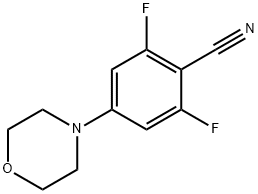 2,6-二氟-4-吗啉代苯甲腈,840481-30-3,结构式