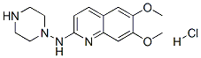 2-PIPERAZINE-4-AMINO-6,7-DIMETHOXY QUINOLINE HYDROCHLORIDE 化学構造式