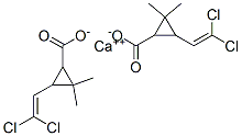 ビス[3-(2,2-ジクロロエテニル)-2,2-ジメチルシクロプロパンカルボン酸]カルシウム 化学構造式