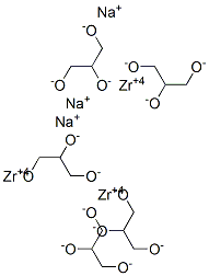 propane-1,2,3-triol, sodium zirconium salt Structure