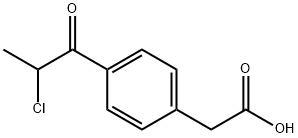 4-(2-氯丙酰)苯乙酸,84098-73-7,结构式