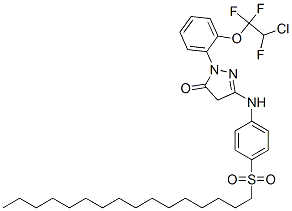 2-[2-(2-chloro-1,1,2-trifluoroethoxy)phenyl]-5-[[4-(hexadecylsulphonyl)phenyl]amino]-2,4-dihydro-3H-pyrazol-3-one,84100-61-8,结构式