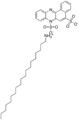 hydrogen 7-phenyl-5,9-bis(phenylamino)-4,10-disulphonatobenzo[a]phenazinium, compound with nonadecan-10-amine (1:1) 结构式