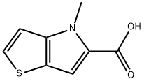 4-METHYL-4H-THIENO[3,2-B]PYRROLE-5-CARBOXYLIC ACID 结构式