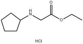 N-CYCLOPENTYL-AMINO-ACETIC ACID ETHYL ESTER HCL 化学構造式