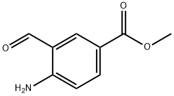 4-Amino-3-formyl-benzoic acid methyl ester 化学構造式