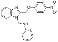 1H-Benzimidazole-1-methanamine, 2-((4-nitrophenoxy)methyl)-N-2-pyridin yl- Struktur