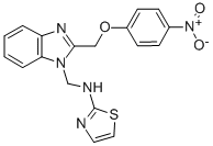 84138-24-9 1H-Benzimidazole-1-methanamine, 2-((4-nitrophenoxy)methyl)-N-2-thiazol yl-