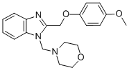 84138-41-0 1H-Benzimidazole, 2-((4-methoxyphenoxy)methyl)-1-(4-morpholinylmethyl) -