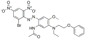 N-[2-[(2-bromo-4,6-dinitrophenyl)azo]-5-[ethyl(2-phenoxyethyl)amino]-4-methoxyphenyl]acetamide Structure