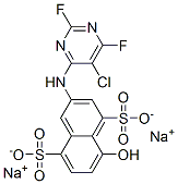 disodium 3-[(5-chloro-2,6-difluoro-4-pyrimidinyl)amino]-8-hydroxynaphthalene-1,5-disulphonate|