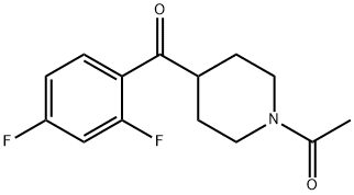 1-Acetyl-4-(2,4-difluorobenzoyl)piperidine Struktur