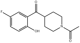 1-[4-(5-Fluoro-2-hydroxybenzoyl)-1-piperidinyl]-ethanone Structure