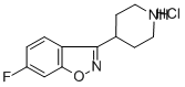 6-フルオロ-3-(4-ピペリジニル)-1,2-ベンゾイソオキサゾール塩酸塩 化学構造式