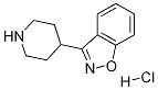 3-(4-ピペリジニル)-1,2-ベンゾイソキサゾール塩酸塩 化学構造式