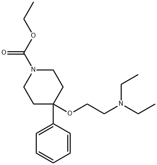 ethyl 4-[2-(diethylamino)ethoxy]-4-phenylpiperidine-1-carboxylate Struktur