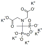 potassium N-(carboxymethyl)-N-(1,1-diphosphonoethyl)glycinate Struktur