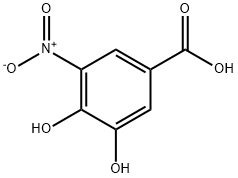 3,4-Dihydroxy-5-Nitrobenzoic Acid 化学構造式