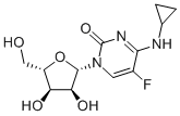 4-(CYCLOPROPYLAMINO)-5-FLUORO-1-β-L-RIBOFURANOSYLPYRIMIDINONE Structure