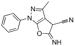 1H-Furo[2,3-c]pyrazole-4-carbonitrile,  4,5-dihydro-5-imino-3-methyl-1-phenyl- 化学構造式