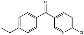 (6-氯吡啶-3-基)(4-乙基苯基)甲酮 结构式