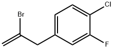 2-BROMO-3-(4-CHLORO-3-FLUOROPHENYL)-1-PROPENE Struktur