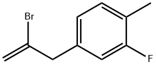 2-Bromo-3-(3-fluoro-4-methylphenyl)prop-1-ene Struktur