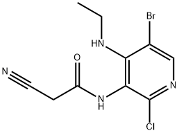 N-(5-溴-2-氯-4-(乙基氨基)吡啶-3-基)-2-氰基乙酰胺, 842144-04-1, 结构式