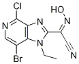 (E)-7-broMo-4-chloro-1-ethyl-N-hydroxy-1H-iMidazo[4,5-c]pyridine-2-carbiMidoyl cyanide 化学構造式