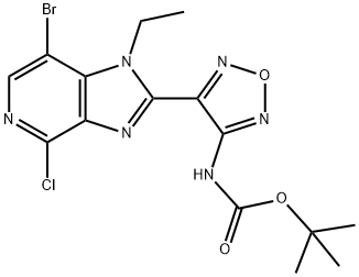 tert-butyl 4-(7-broMo-4-chloro-1-ethyl-1H-iMidazo[4,5-c]pyridin-2-yl)-1,2,5-oxadiazol-3-ylcarbaMate|(4-(7-溴-4-氯-1-乙基-1H-咪唑并[4,5-C]吡啶-2-基)-1,2,5-恶二唑-3-