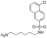 N-(6-アミノヘキシル)-5-クロロ-2-ナフタレンスルホンアミド 化学構造式