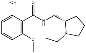 BENZAMIDE, N-[(1-ETHYL-2-PYRROLIDINYL)METHYL]-2-HYDROXY-6-METHOXY-, (S)- 结构式