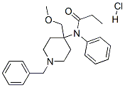 N-[4-(メトキシメチル)-1-(フェニルメチル)-4-ピペリジニル]-N-フェニルプロパンアミド・塩酸塩 化学構造式