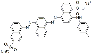 disodium 8-[(4-methylphenyl)amino]-5-[[4-[(6-sulphonato-1-naphthyl)azo]-1-naphthyl]azo]naphthalene-1-sulphonate,84255-10-7,结构式