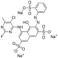 5-(5-Chloro-2-fluoro-6-methylpyrimidin-4-ylamino)-4-hydroxy-3-(o-sodiosulfophenylazo)-2,7-naphthalenedisulfonic acid disodium salt|