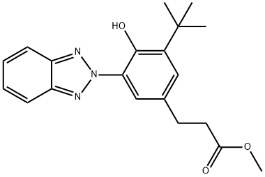 甲酯-3-(3-(2H-苯并三唑-2-基)-5-叔丁基-4-羟苯基)丙酸, 84268-33-7, 结构式