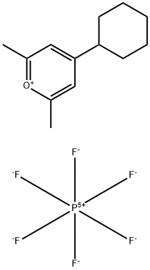 4-cyclohexyl-2,6-dimethylpyrylium hexafluorophosphate Structure