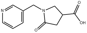 5-オキソ-1-(ピリジン-3-イルメチル)ピロリジン-3-カルボン酸 化学構造式
