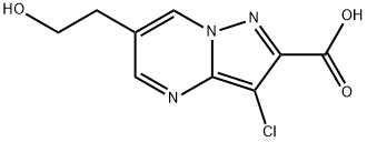 3-氯-6-(2-羟基-乙基)-吡唑[1,5-A]嘧啶-2-羧酸, 842974-84-9, 结构式