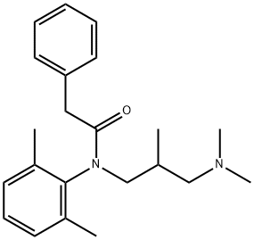 N-(3-Dimethylamino-2-methylpropyl)-2',6'-dimethyl-2-phenylacetanilide Structure